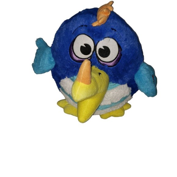 Kookoo Blue Fat Robin Sounds Egg Chick Soft Plush Bird with Sound 16" Plush Toy - Picture 1 of 6